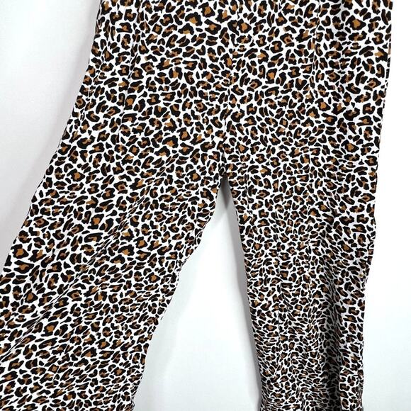 Leopard Print Elastic Waist Wide Leg Pants XS - Picture 4 of 8